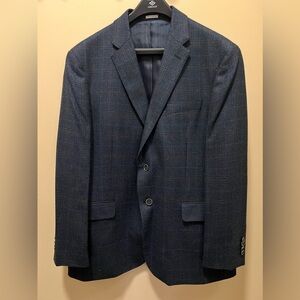 Joseph Abboud Check Plaid Reda  Blazer Sport Coat Jacket 44 R Wool